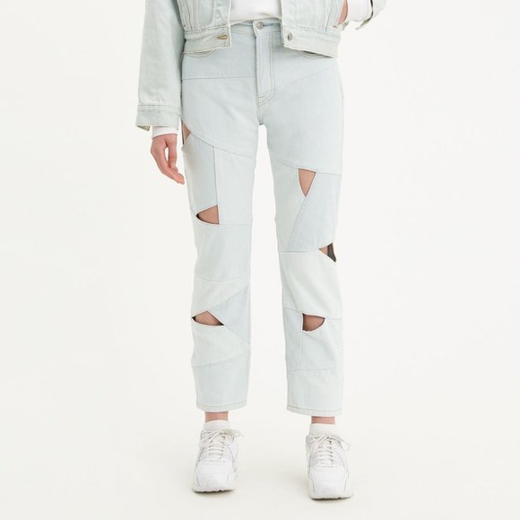Levi's Denim - Levi's 501 Original Cut Out Pieced Crop JeansDenim